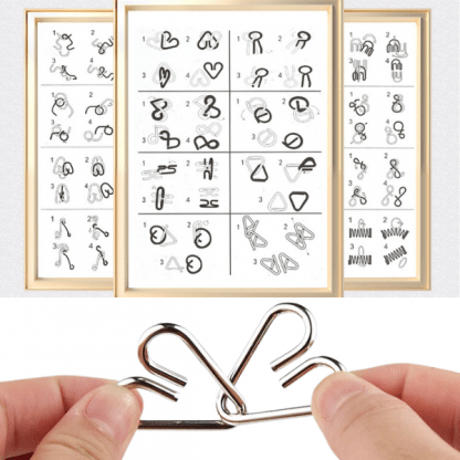 Fém puzzle készlet 8 darab