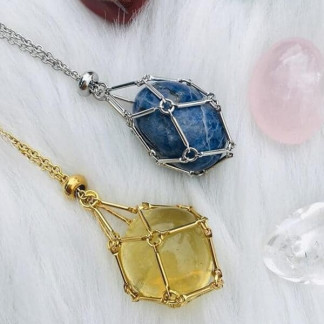 Kristály kő tartó nyaklánc