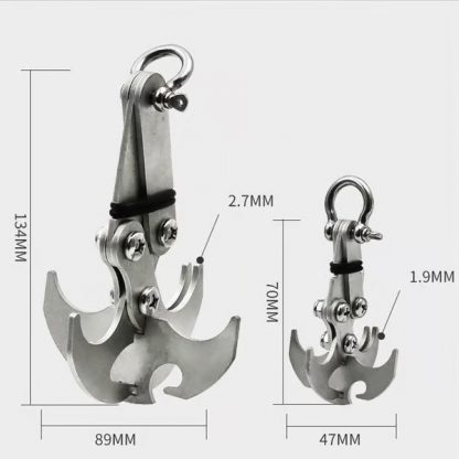 2x Mechanikus markoló összecsukható karabinerrel - GrappleMaster