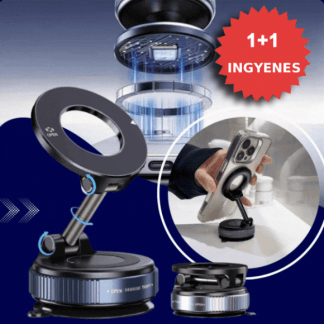 Mágneses autós tartó vákuumos tapadókoronggal - GripMount 1+1 INGYENES!